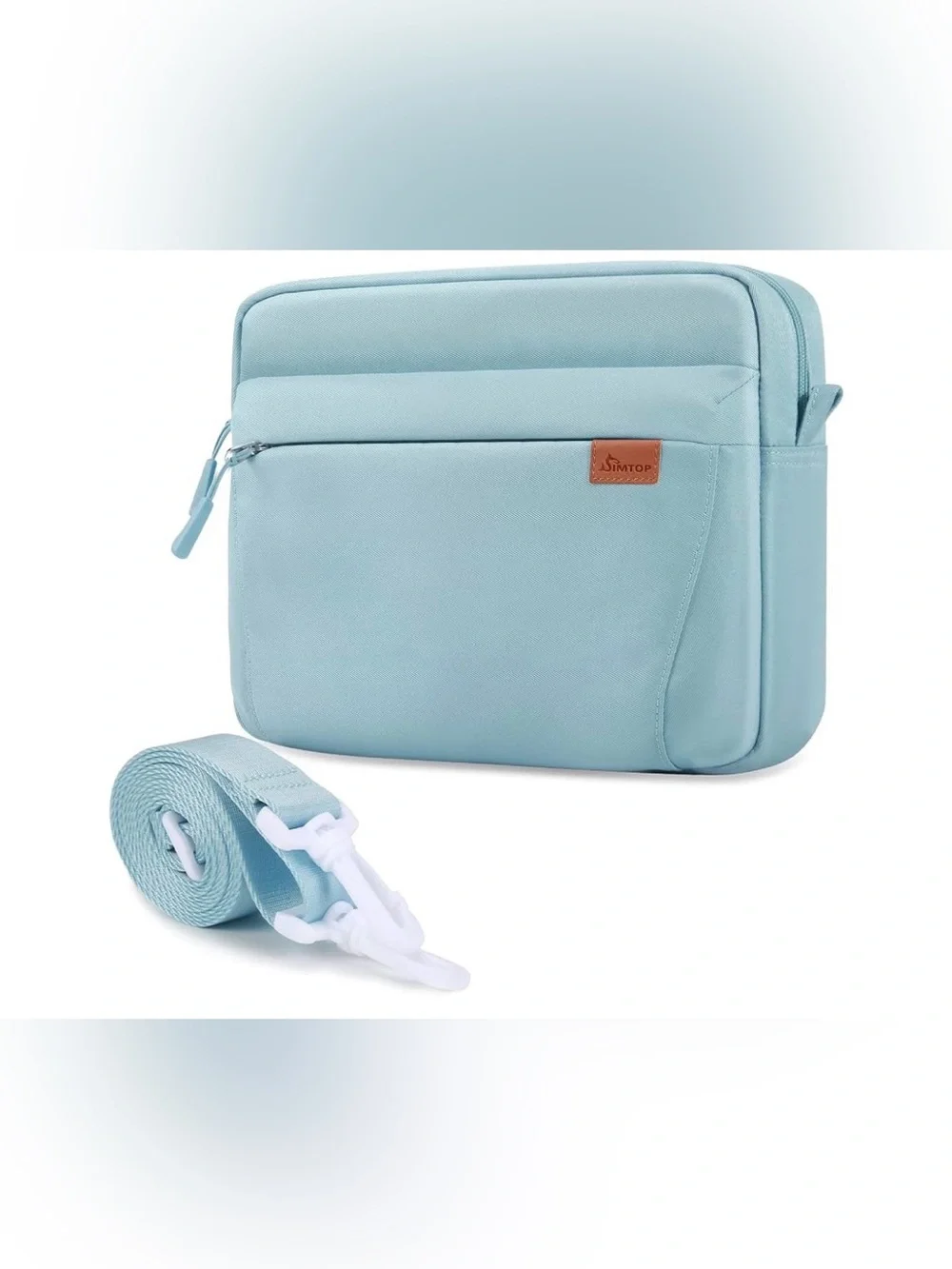NWT SIMTOP 11” Tablet Sleeve Crossbody Bag Blue Water Resistant